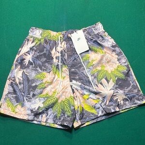 Nike Tropical Floral Shorts - Gray, Green, Pink, White